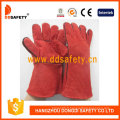 Gants de soudeur fendu de vache rouge. Taille: 14 &quot;(DLW615)